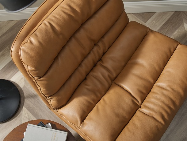 Medal lederen lounge chair (met hoge rug) - 5
